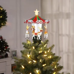 Mr. Christmas Tree Toppers>11" Animated Carousel Tree Topper