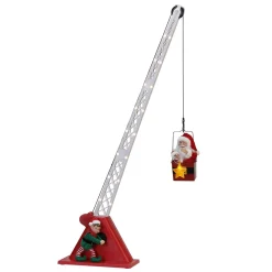 Mr. Christmas Musical Decor>44" Animated Christmas Crane - White Santa