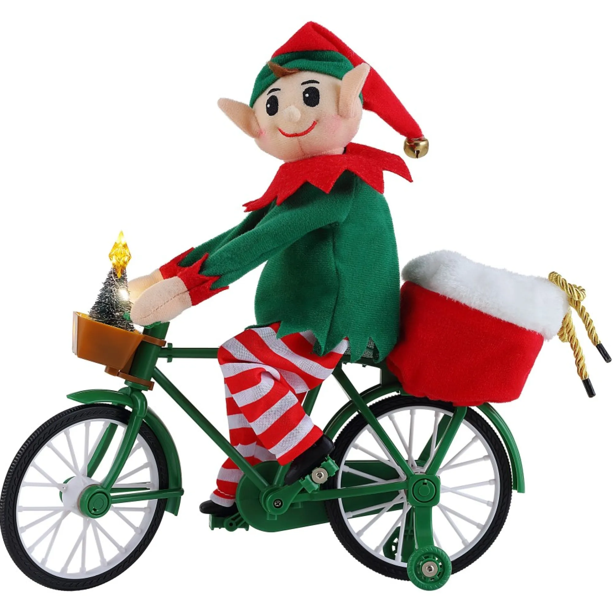 Mr. Christmas Musical Decor>11" Animated Cycling Elf