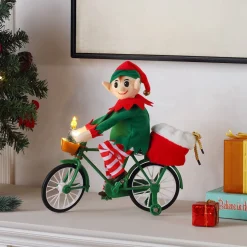 Mr. Christmas Musical Decor>11" Animated Cycling Elf