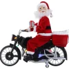 Mr. Christmas Musical Decor>20" Animated Motorcycling Santa - White