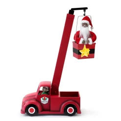 Mr. Christmas Musical Decor>43" Animated North Pole Lighting Crew - Black Santa
