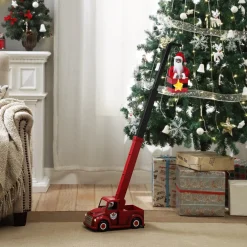 Mr. Christmas Musical Decor>43" Animated North Pole Lighting Crew - Black Santa