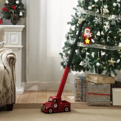 Mr. Christmas Musical Decor>43" Animated North Pole Lighting Crew - White Santa