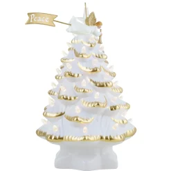 Mr. Christmas Character Trees>14" Animated Nostalgic Ceramic Tree - Angel