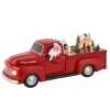 Mr. Christmas Trains & Trucks>14" Animated Nostalgic Red Truck - White Santa