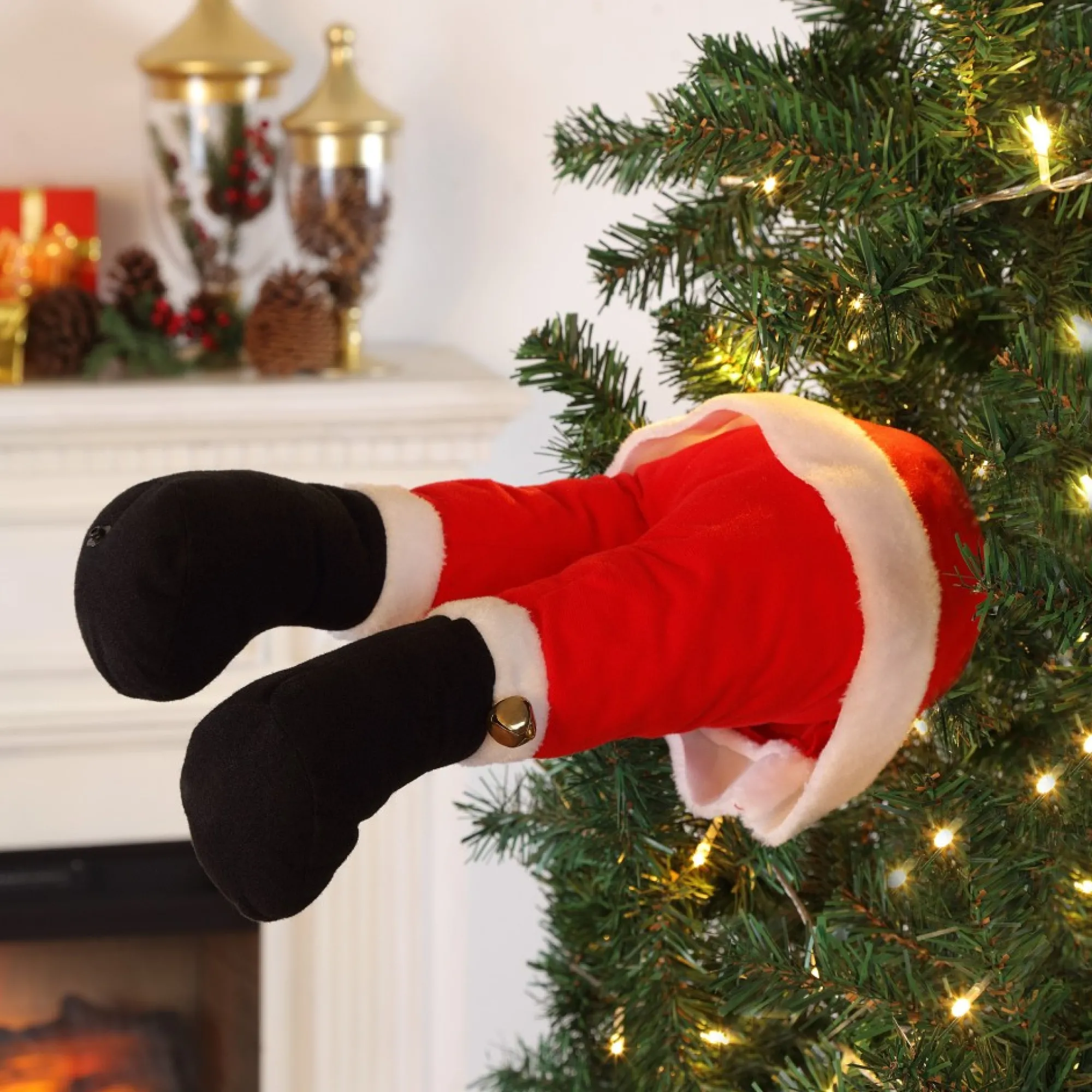 Mr. Christmas Kickers>16" Animated Santa Kickers