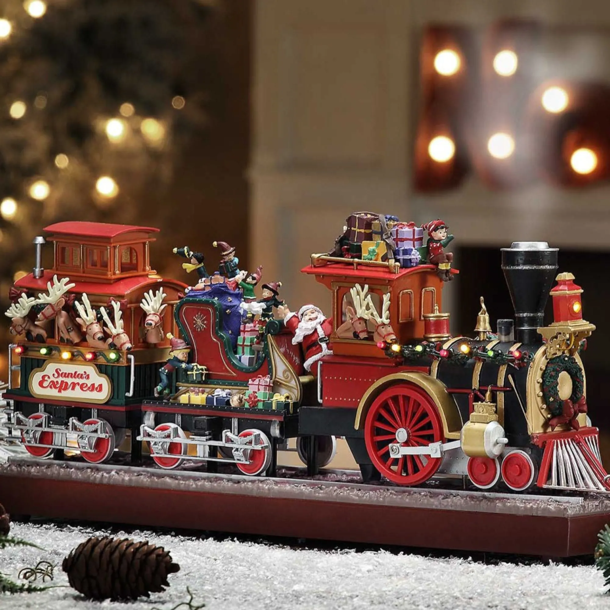 Mr. Christmas Musical Decor>16.75" Animated Santa's Express