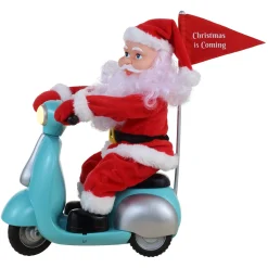 Mr. Christmas Musical Decor>14.5" Animated Scootin' Santa