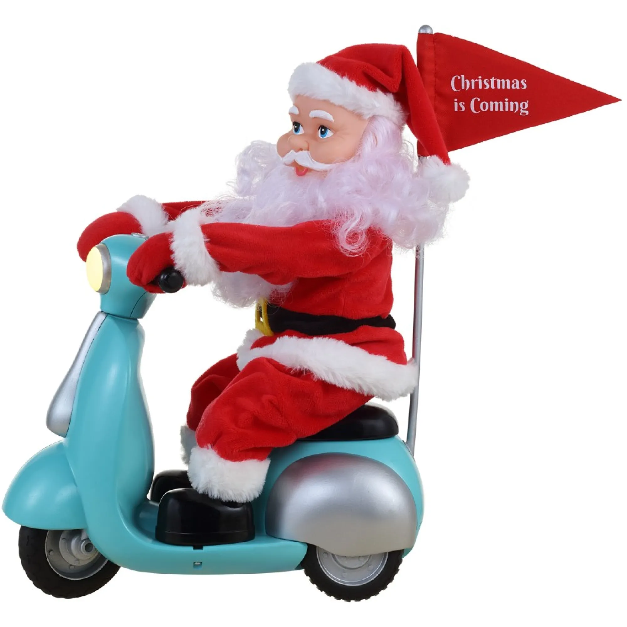 Mr. Christmas Musical Decor>14.5" Animated Scootin' Santa