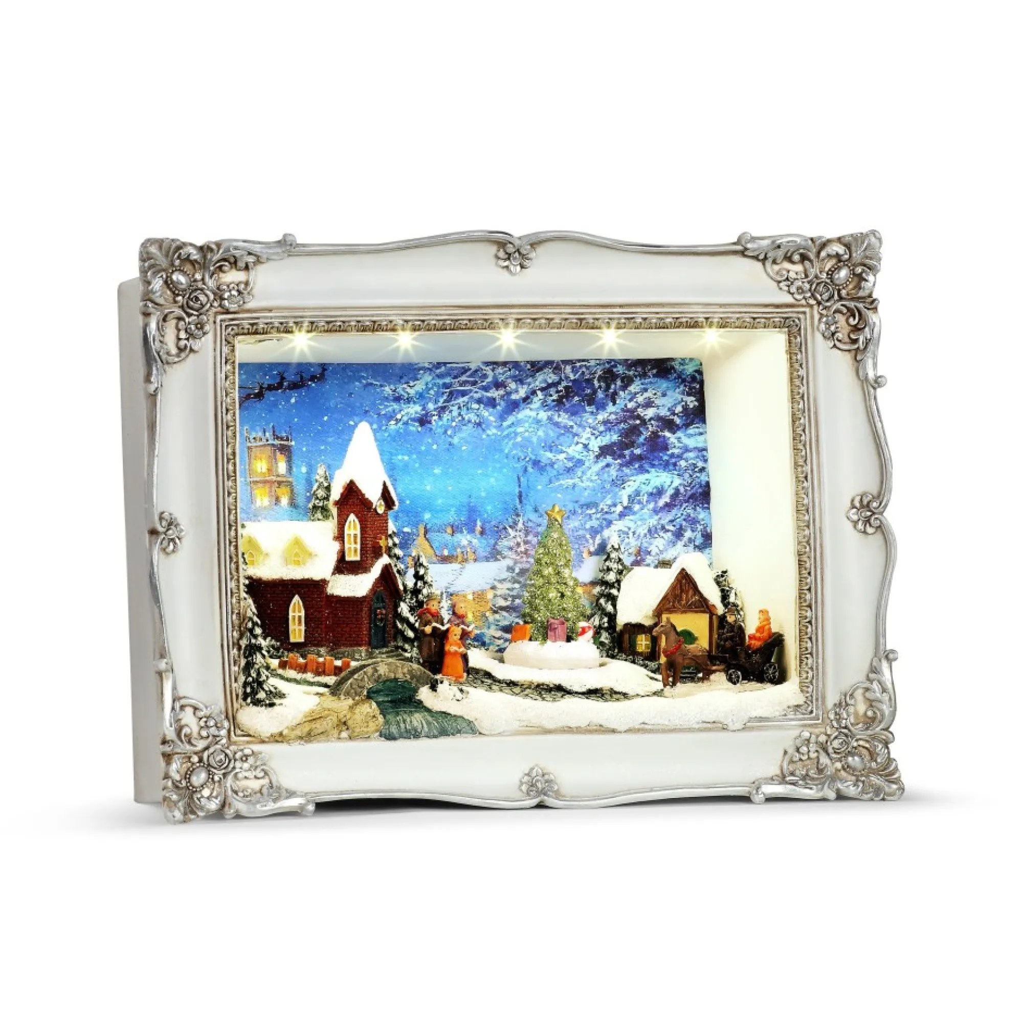 Mr. Christmas Music Boxes>11" Animated Shadow Box - Church