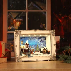 Mr. Christmas Music Boxes>11" Animated Shadow Box - Church