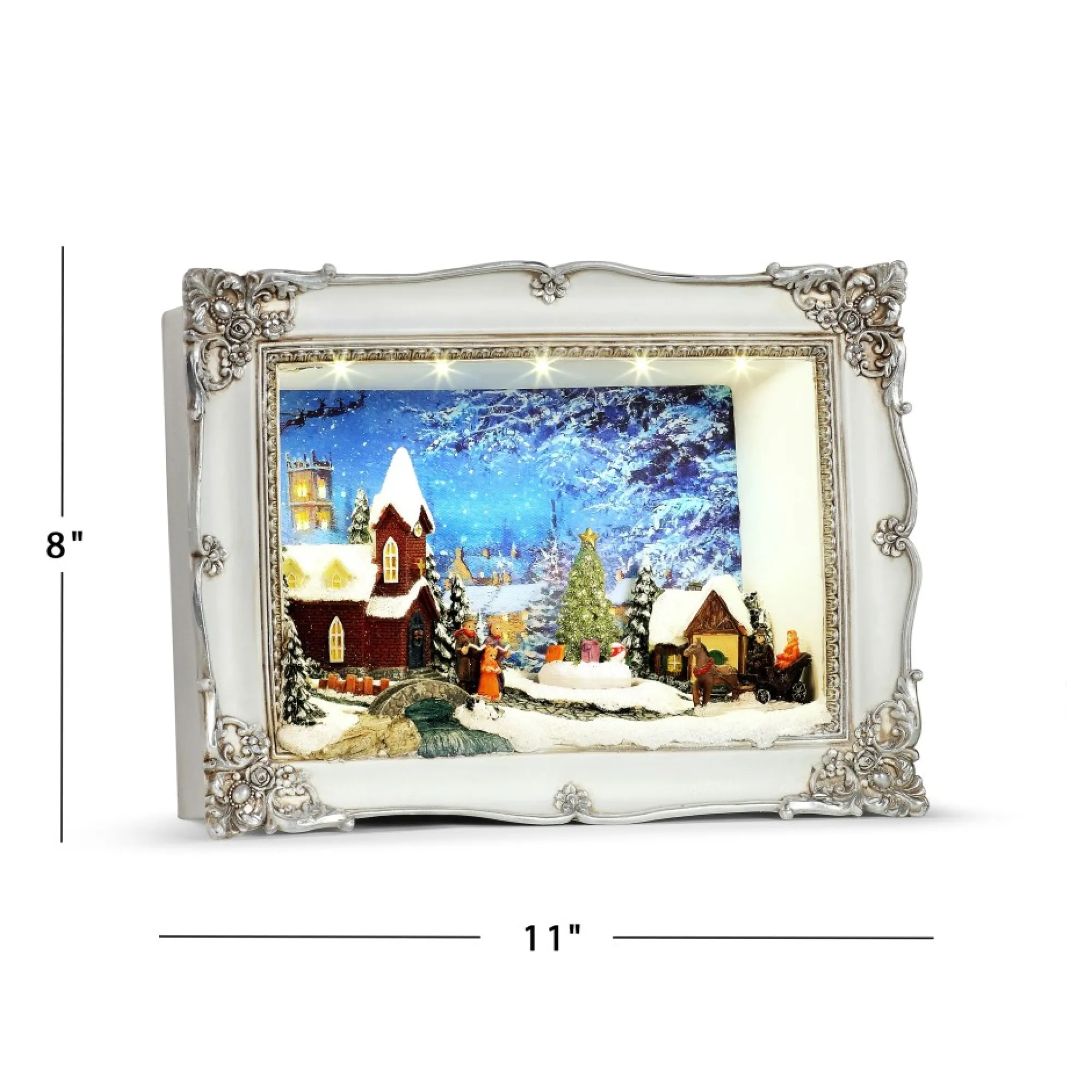 Mr. Christmas Music Boxes>11" Animated Shadow Box - Church