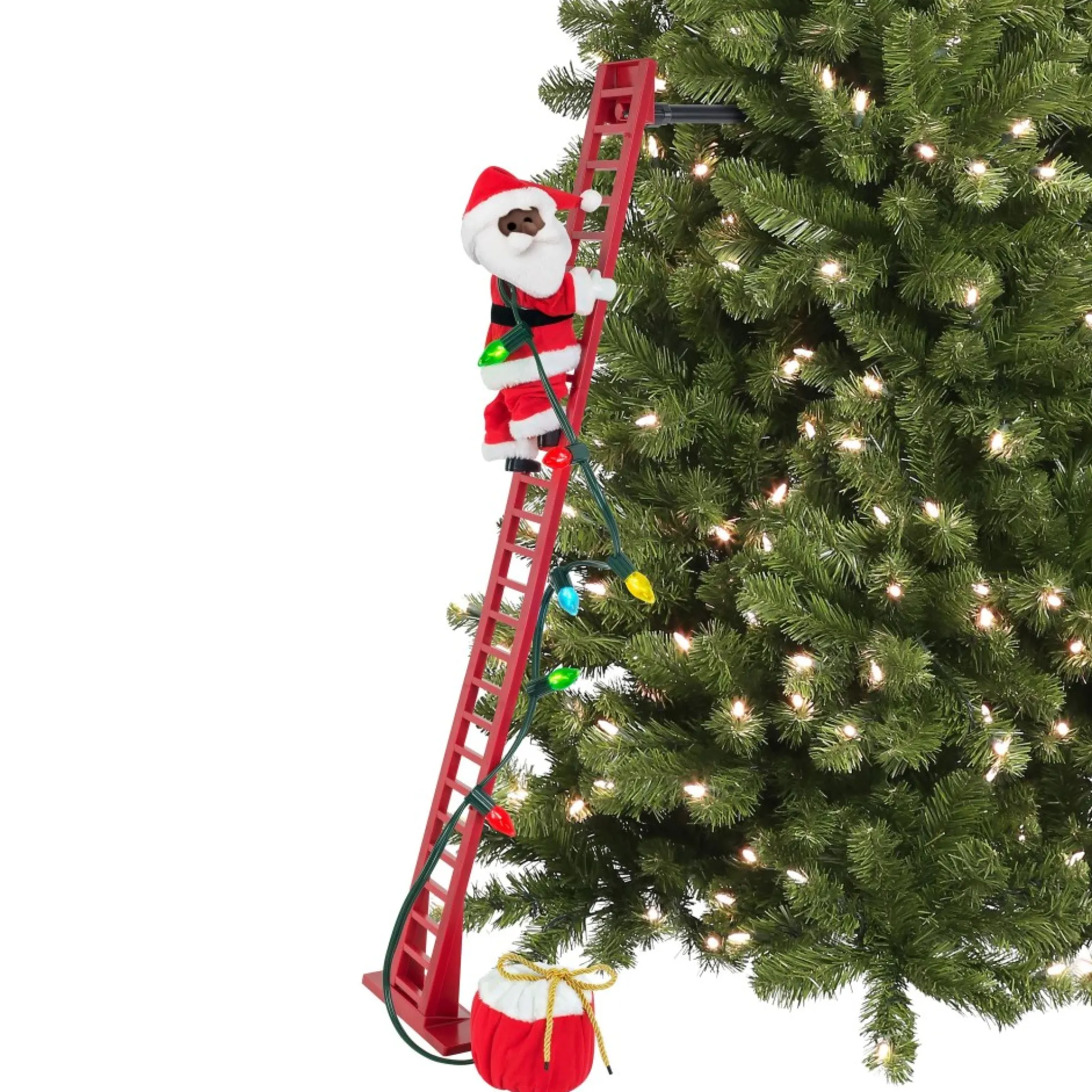 Mr. Christmas Climbers>43" Animated Super Climbing Black Santa