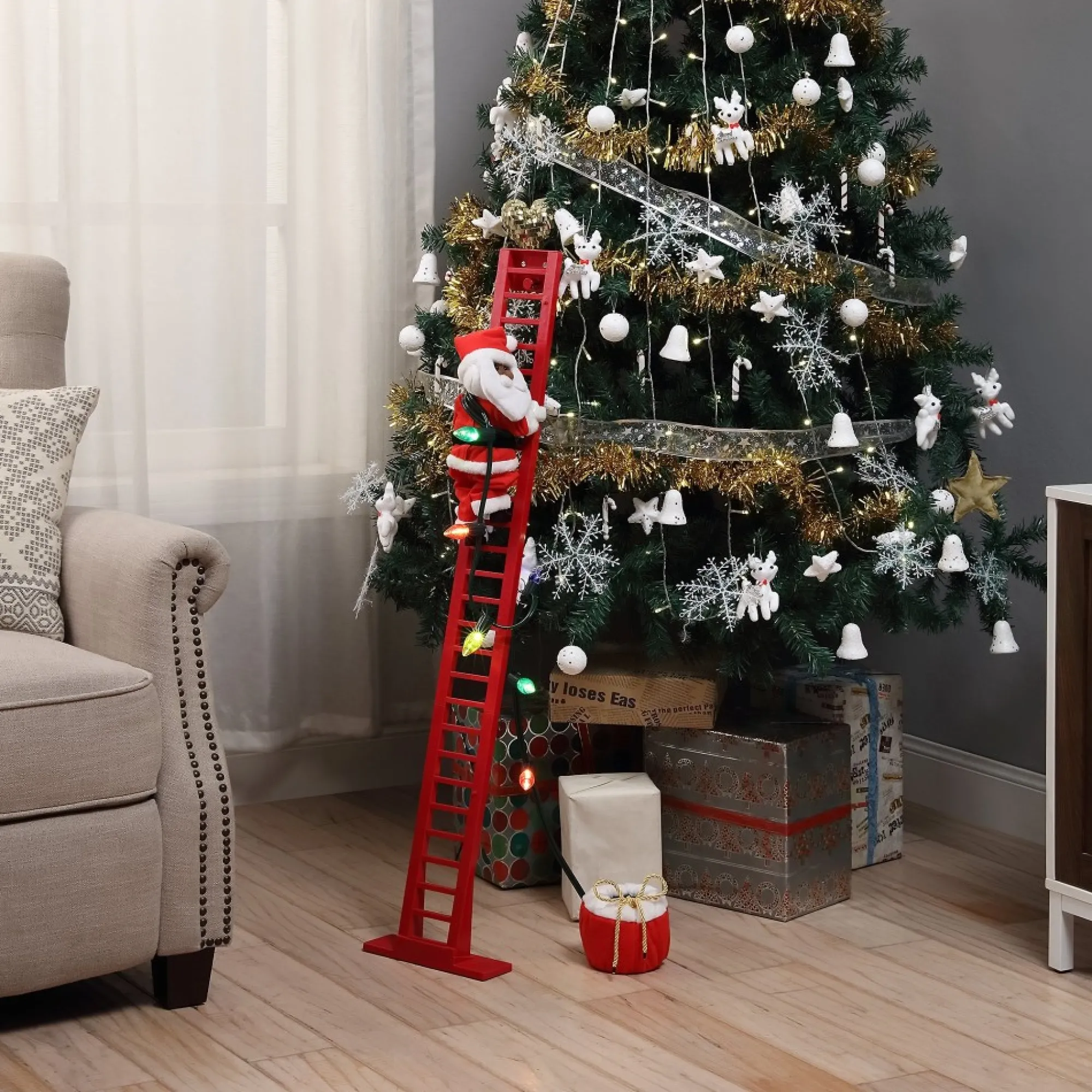 Mr. Christmas Super Climbers>43" Animated Super Climbing Black Santa