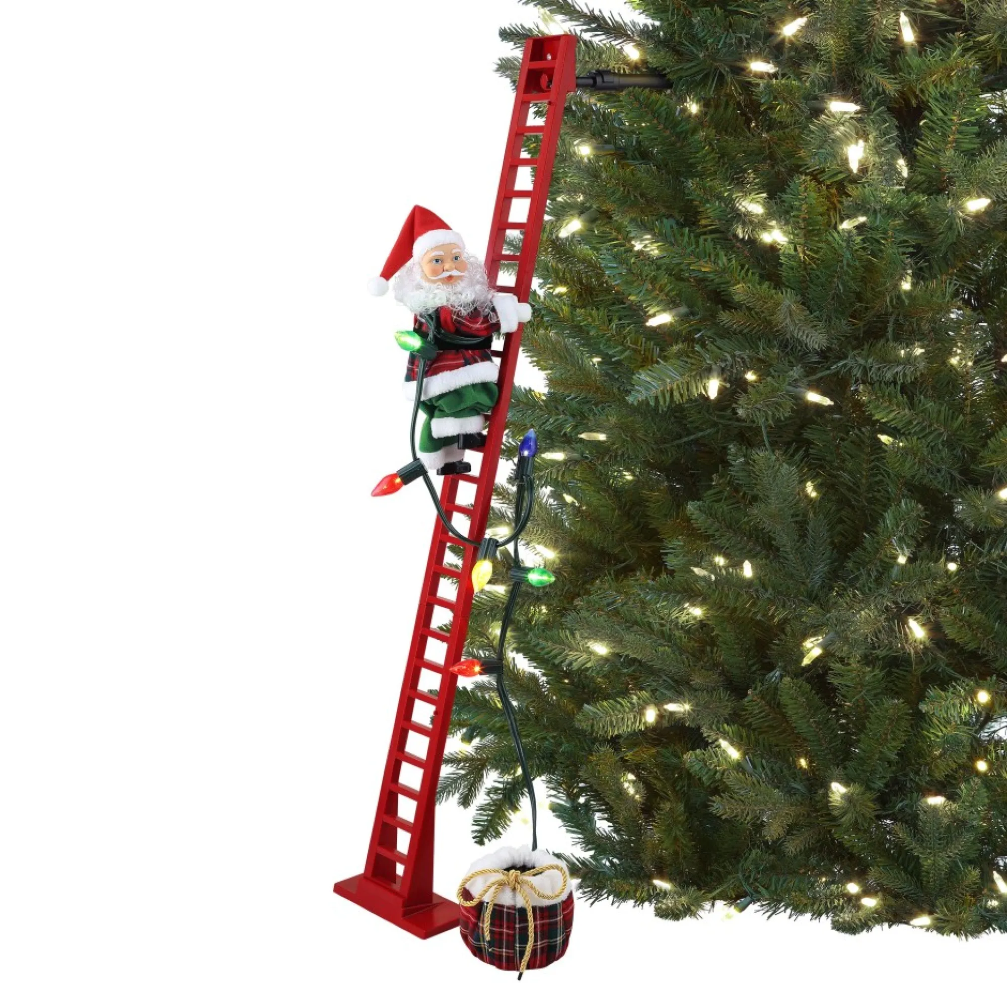 Mr. Christmas Climbers>43" Animated Super Climbing Plaid Santa