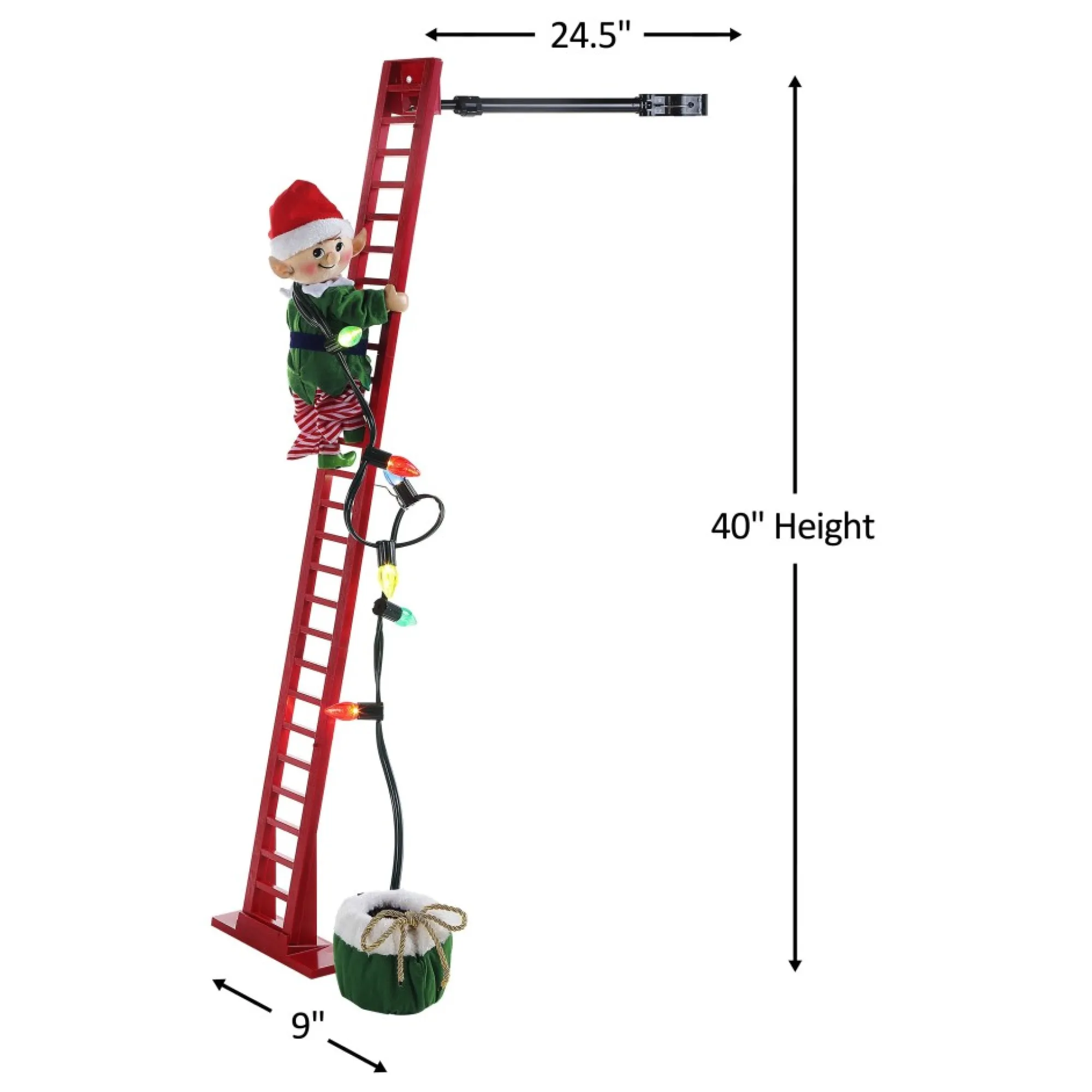 Mr. Christmas Climbers>43" Animated Super Climbing White Elf