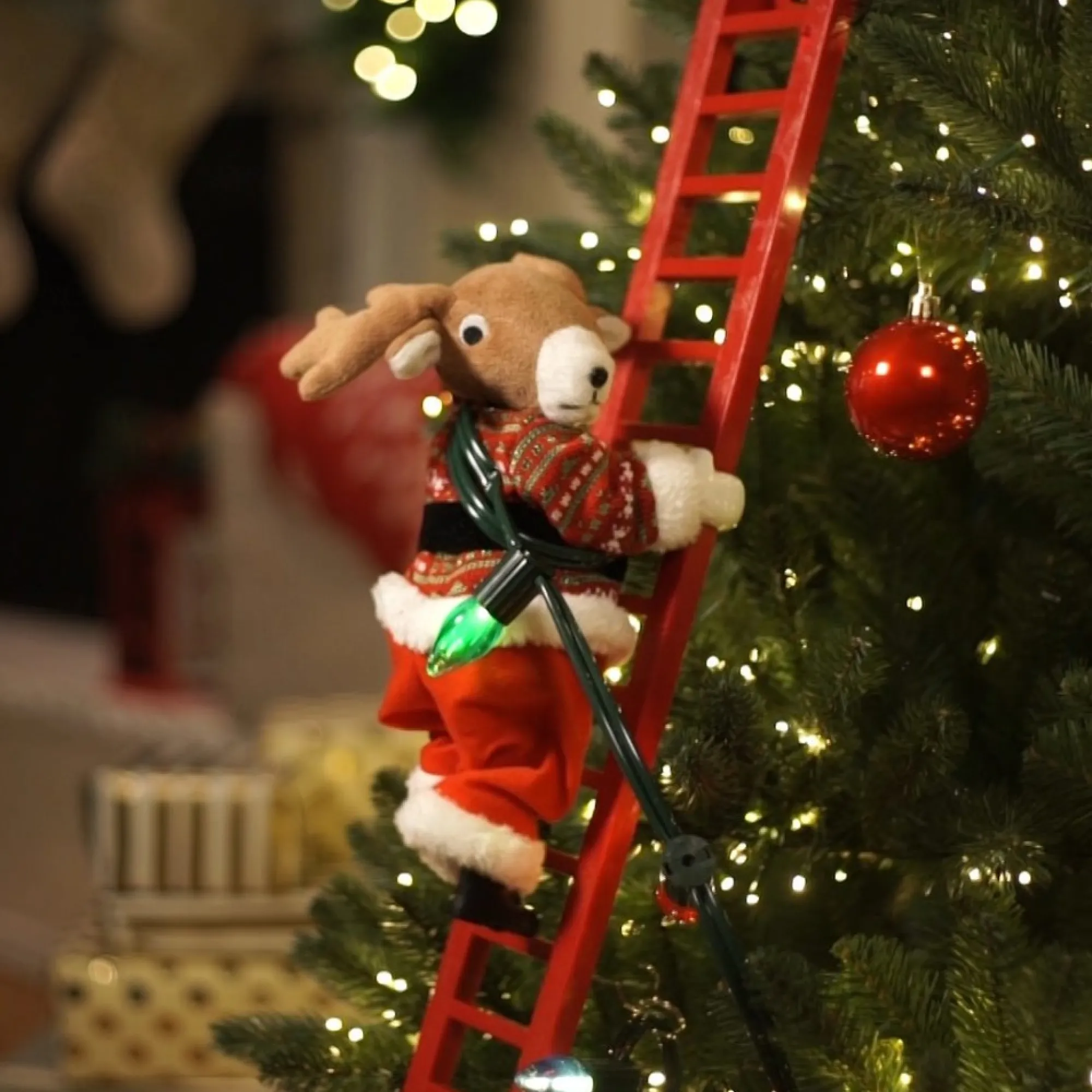 Mr. Christmas Climbers>43" Animated Super Climbing Reindeer