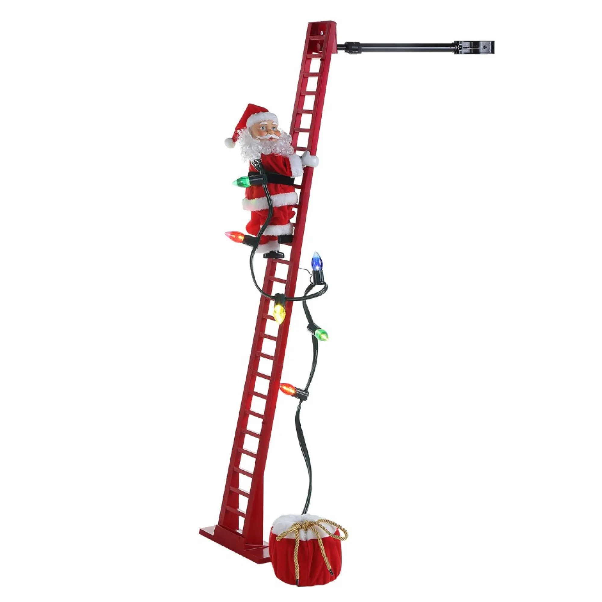 Mr. Christmas Super Climbers>43" Animated Super Climbing Sculpted White Santa