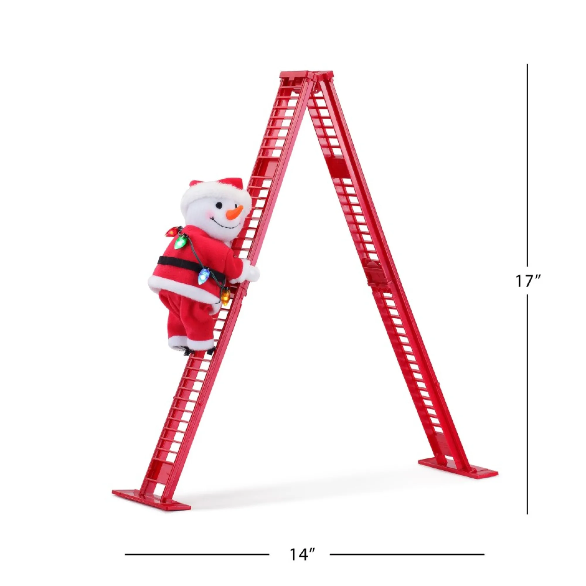 Mr. Christmas Musical Decor>17" Animated Tabletop Climbing Snowman