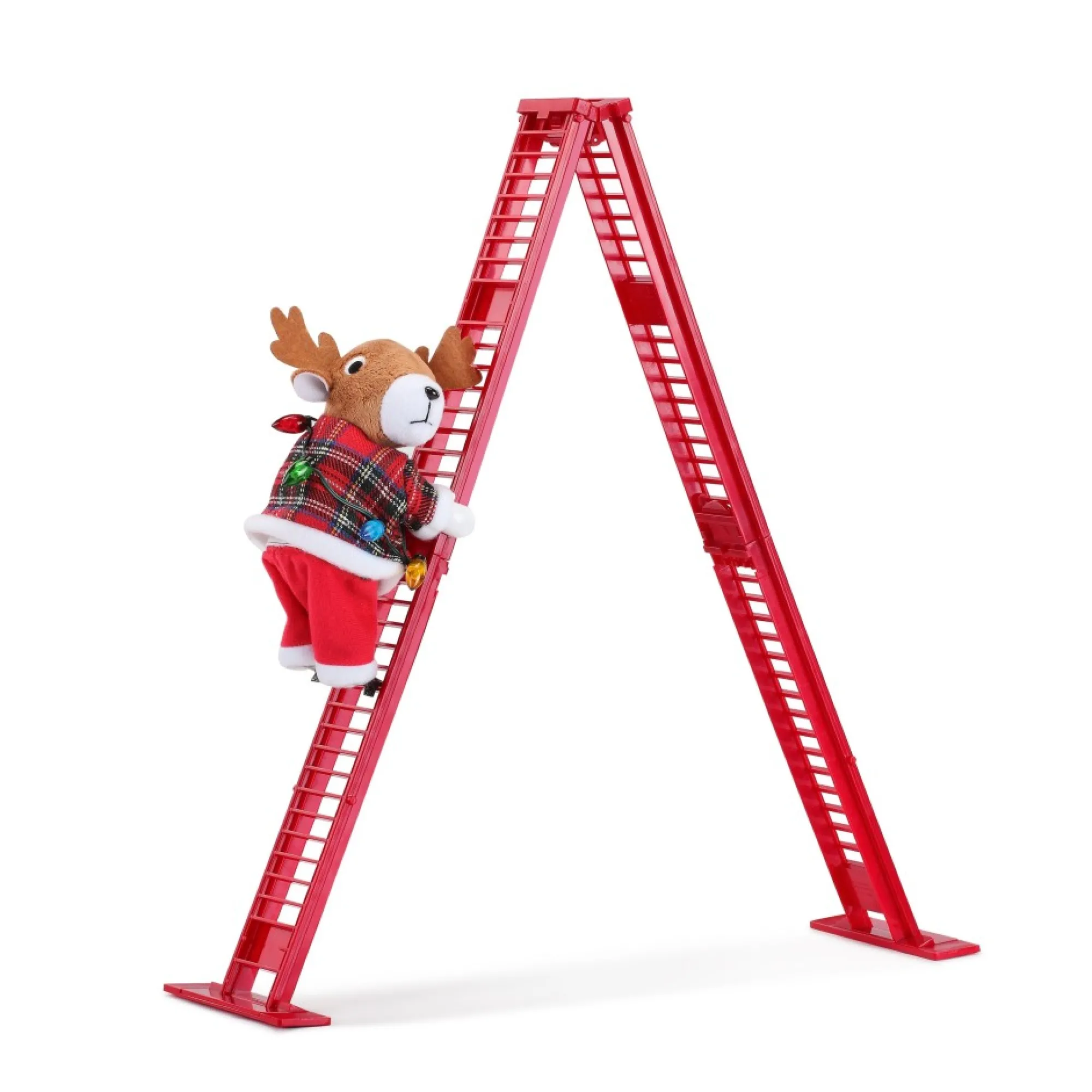 Mr. Christmas Musical Decor>17" Animated Tabletop Climbing Reindeer