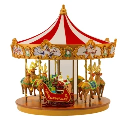 Mr. Christmas Carousels>12" Animated Very Merry Carousel