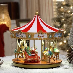 Mr. Christmas Carousels>12" Animated Very Merry Carousel