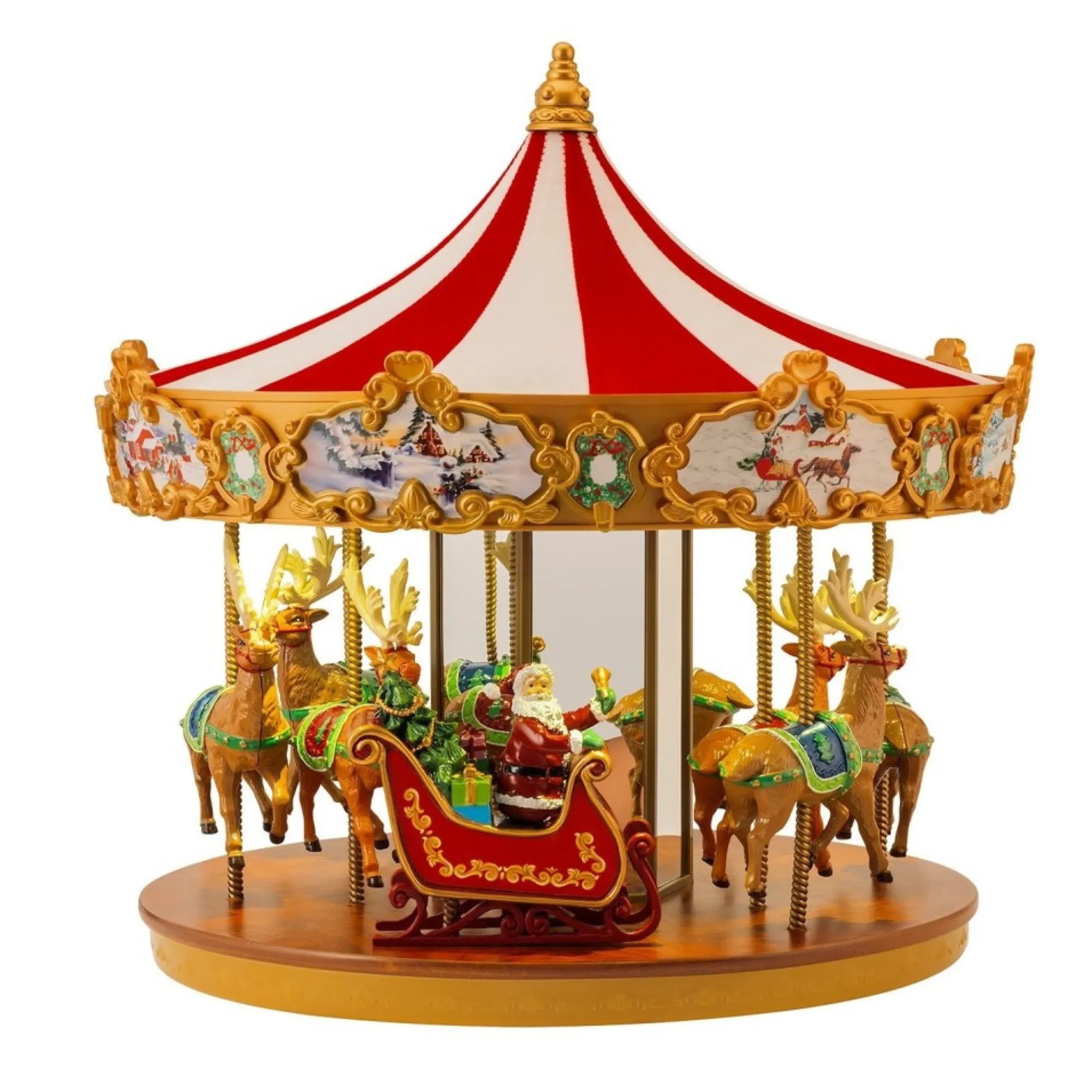 Mr. Christmas Musical Decor>12" Animated Very Merry Carousel