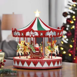 Mr. Christmas Carousels>14" Animated Vintage Carousel
