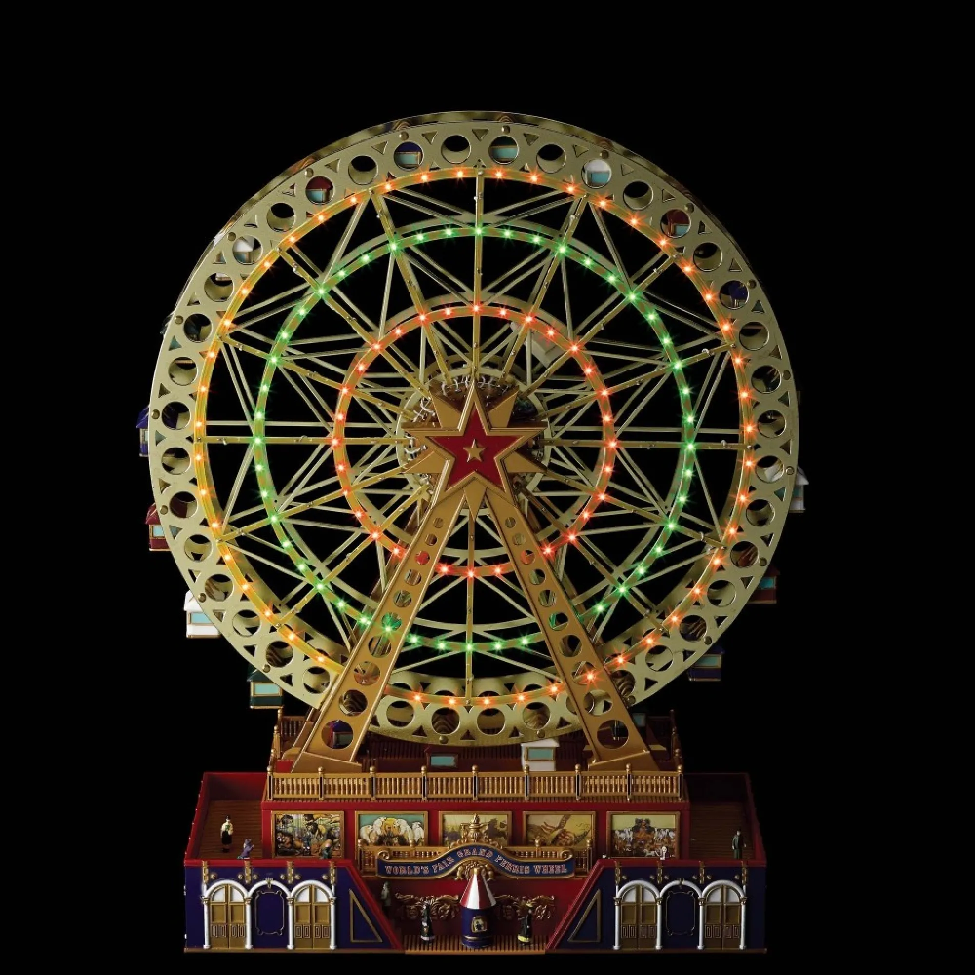 Mr. Christmas Musical Decor>15" Animated World's Fair Grand Ferris Wheel
