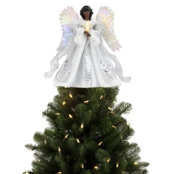 Mr. Christmas Tree Toppers>12" Fiber Optic Animated Tree Topper - Black Angel