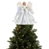 Mr. Christmas Tree Toppers>12" Fiber Optic Animated Tree Topper - White Angel