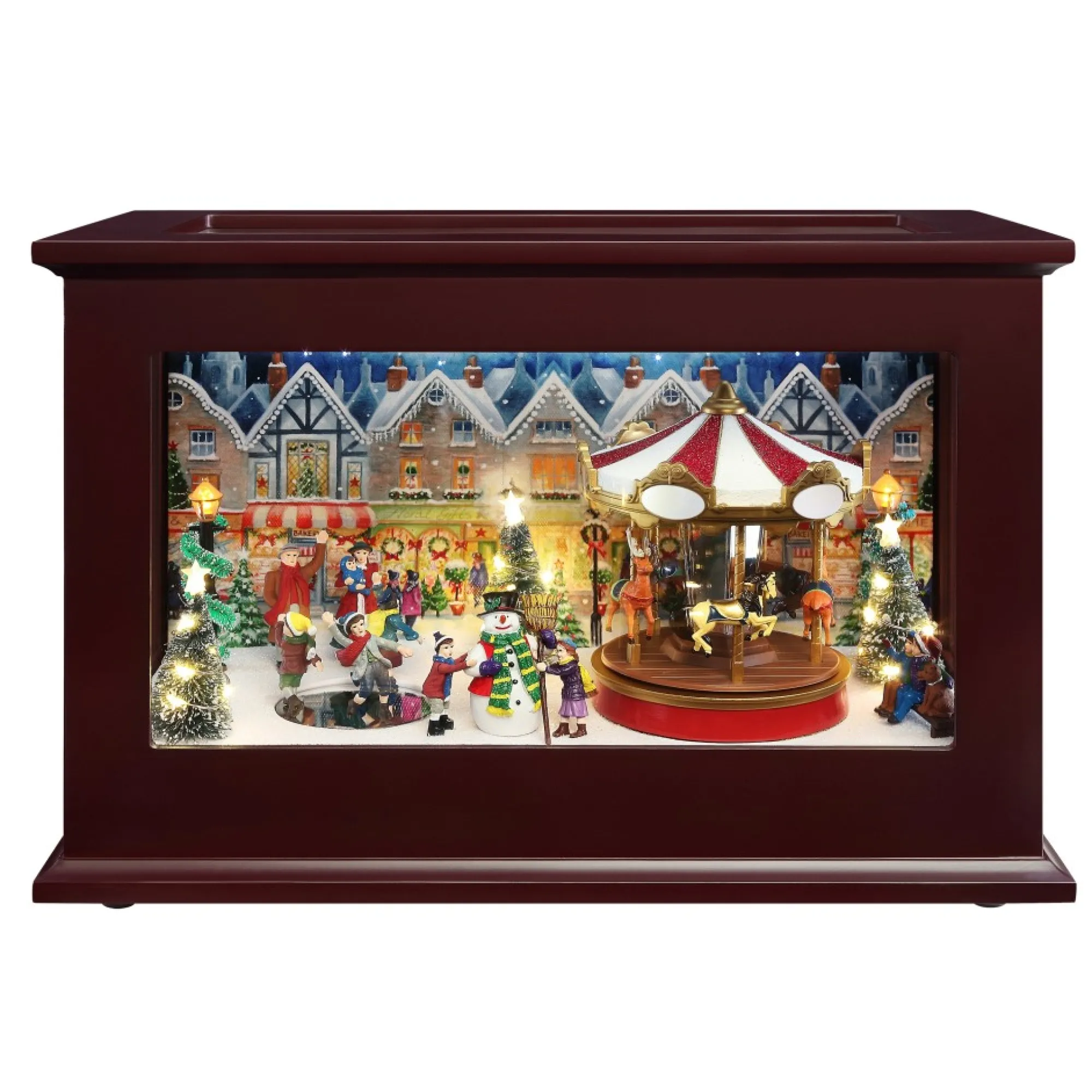Mr. Christmas Musical Decor>13" Heirloom Christmas Music Box