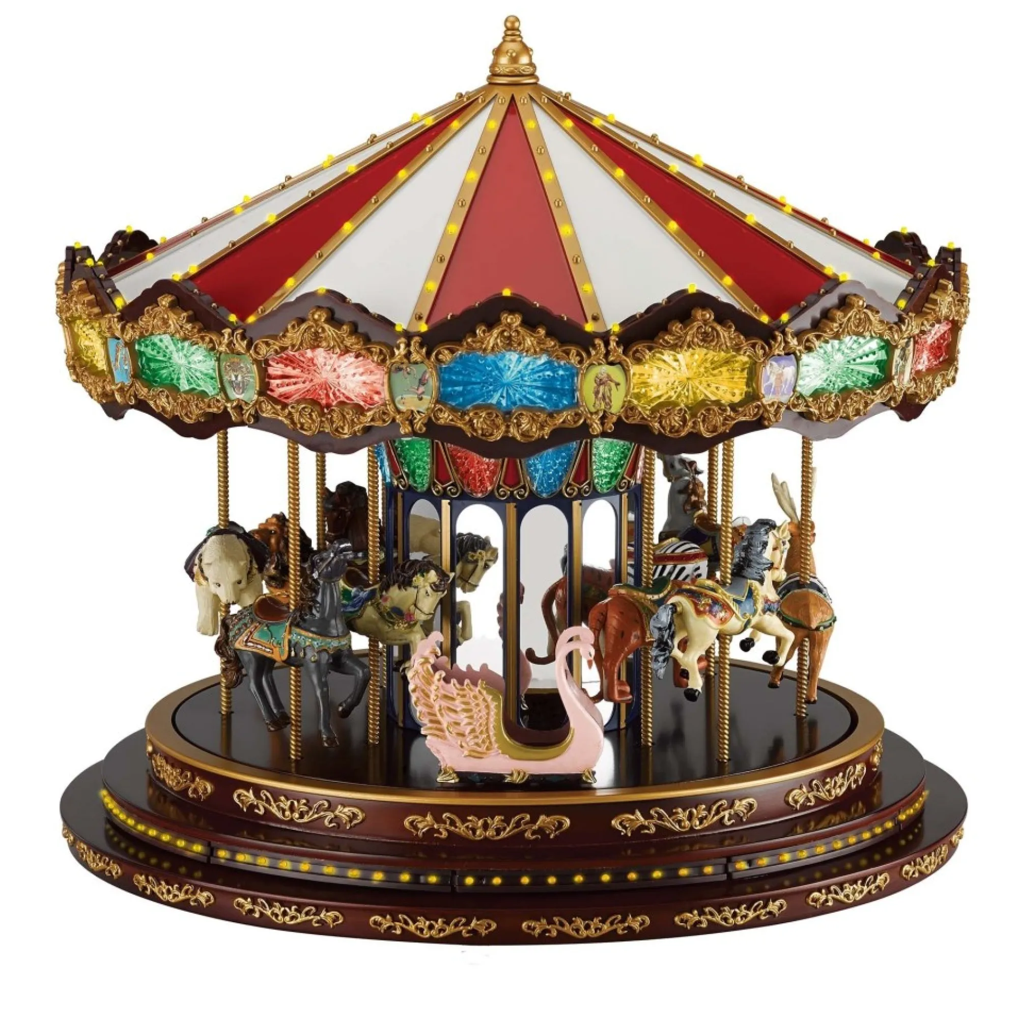 Mr. Christmas Musical Decor>15" Marquee Deluxe Carousel