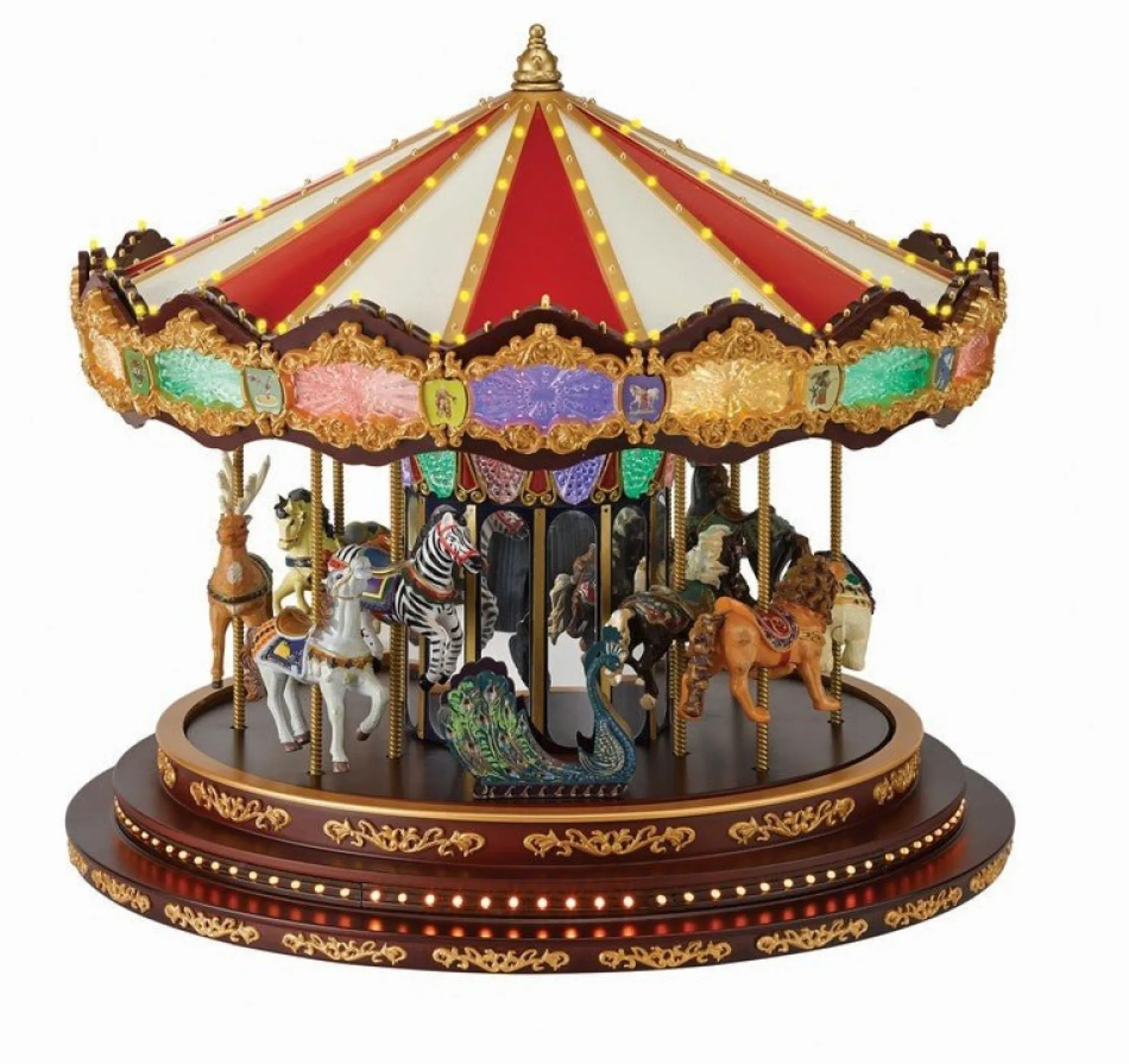 Mr. Christmas Musical Decor>15" Marquee Deluxe Carousel