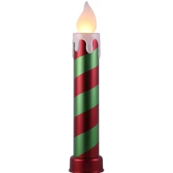 Mr. Christmas Blow Molds>36" Metallic Blow Mold Candle - Red & Green