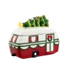 Mr. Christmas Cookie Jars>11" Nostalgic Ceramic Lit Camper Cookie Jar