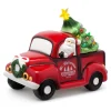 Mr. Christmas Cookie Jars>10.5" Nostalgic Ceramic Lit Truck Cookie Jar