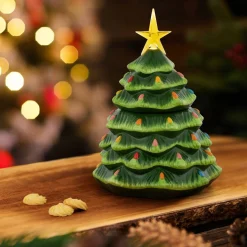Mr. Christmas Cookie Jars>13" Nostalgic Ceramic Lit Tree Cookie Jar