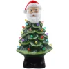 Mr. Christmas Green Ceramic Trees>8.5" Nostalgic Ceramic Santa Tree