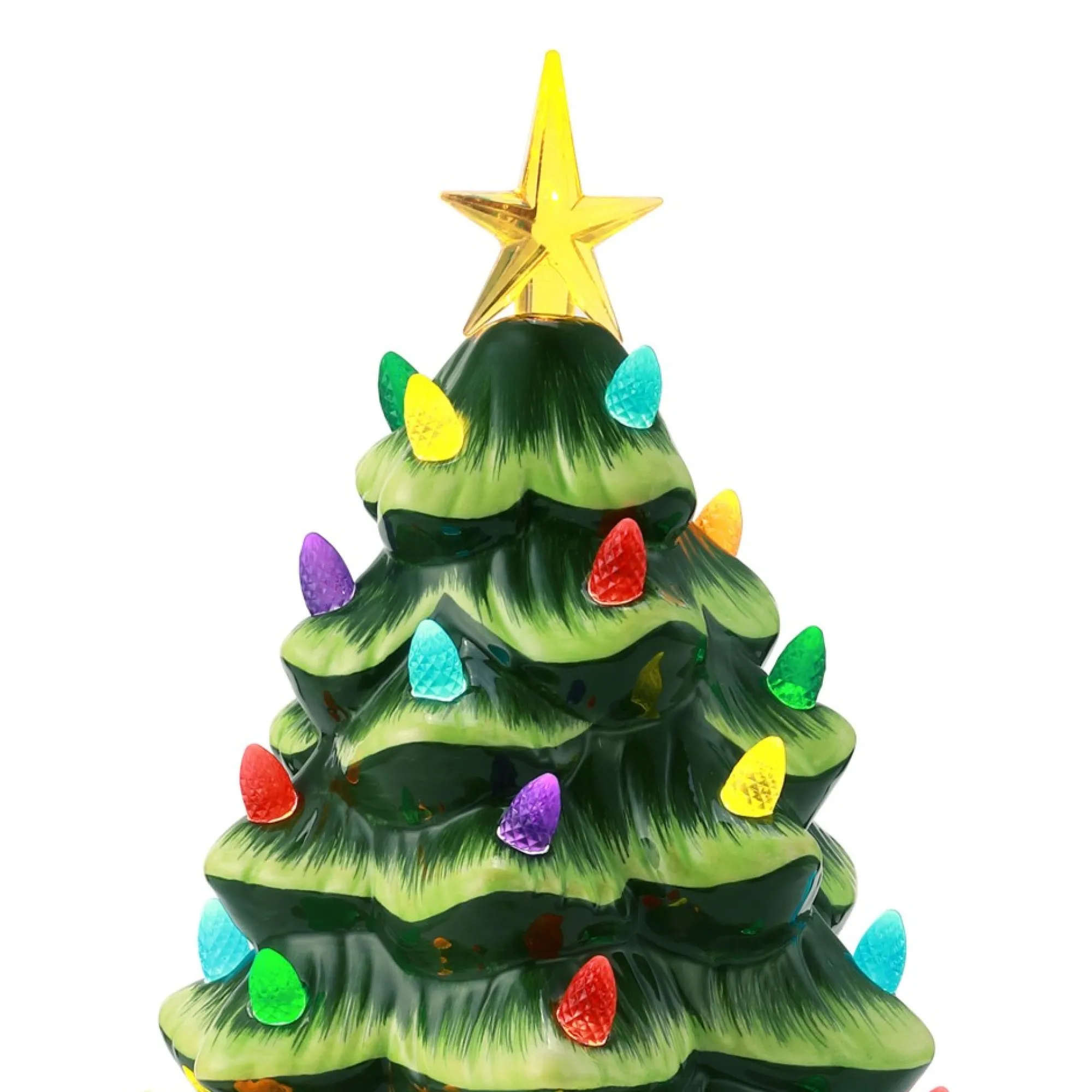 Mr. Christmas Green Ceramic Trees>12" Nostalgic Ceramic Tree - Green