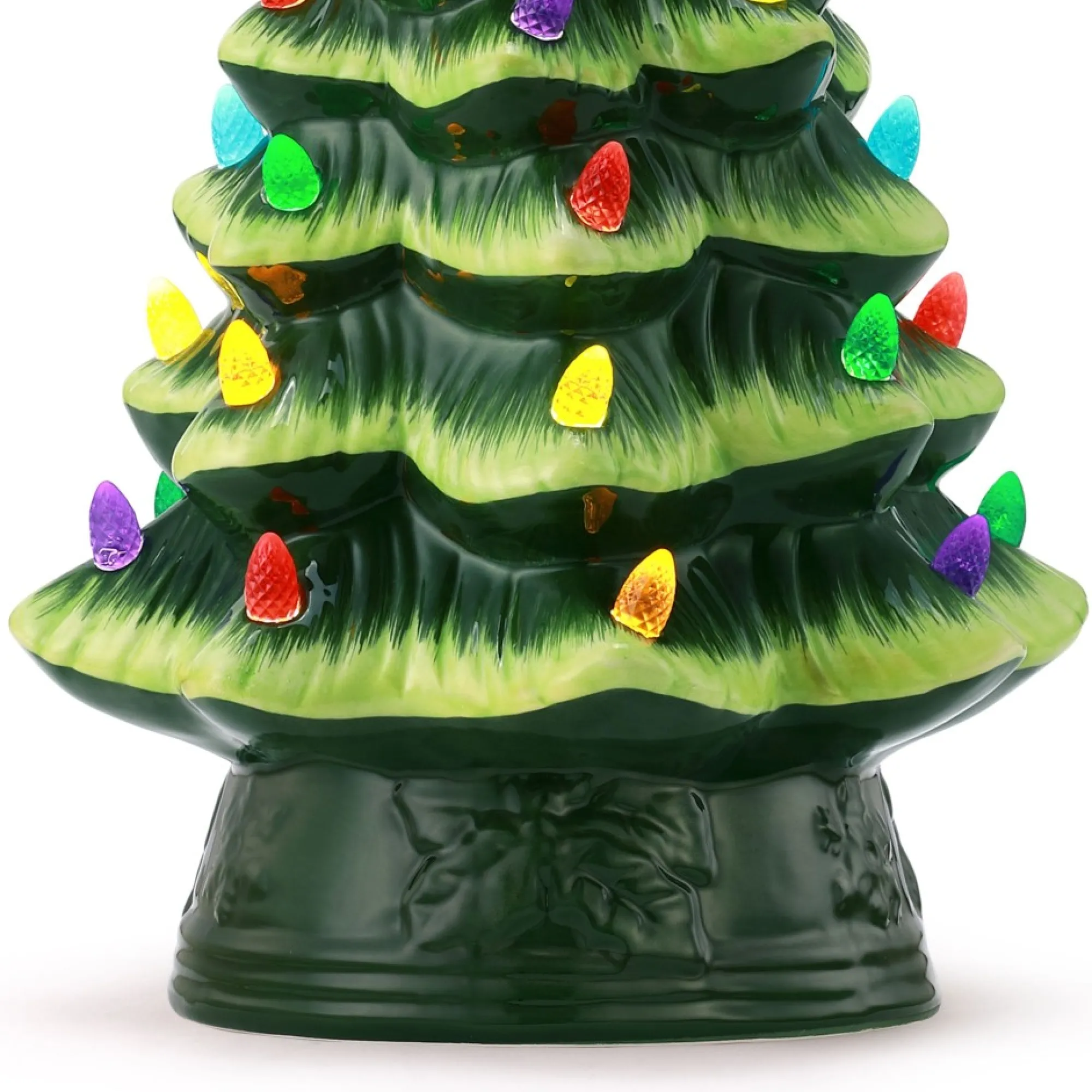 Mr. Christmas Green Ceramic Trees>12" Nostalgic Ceramic Tree - Green