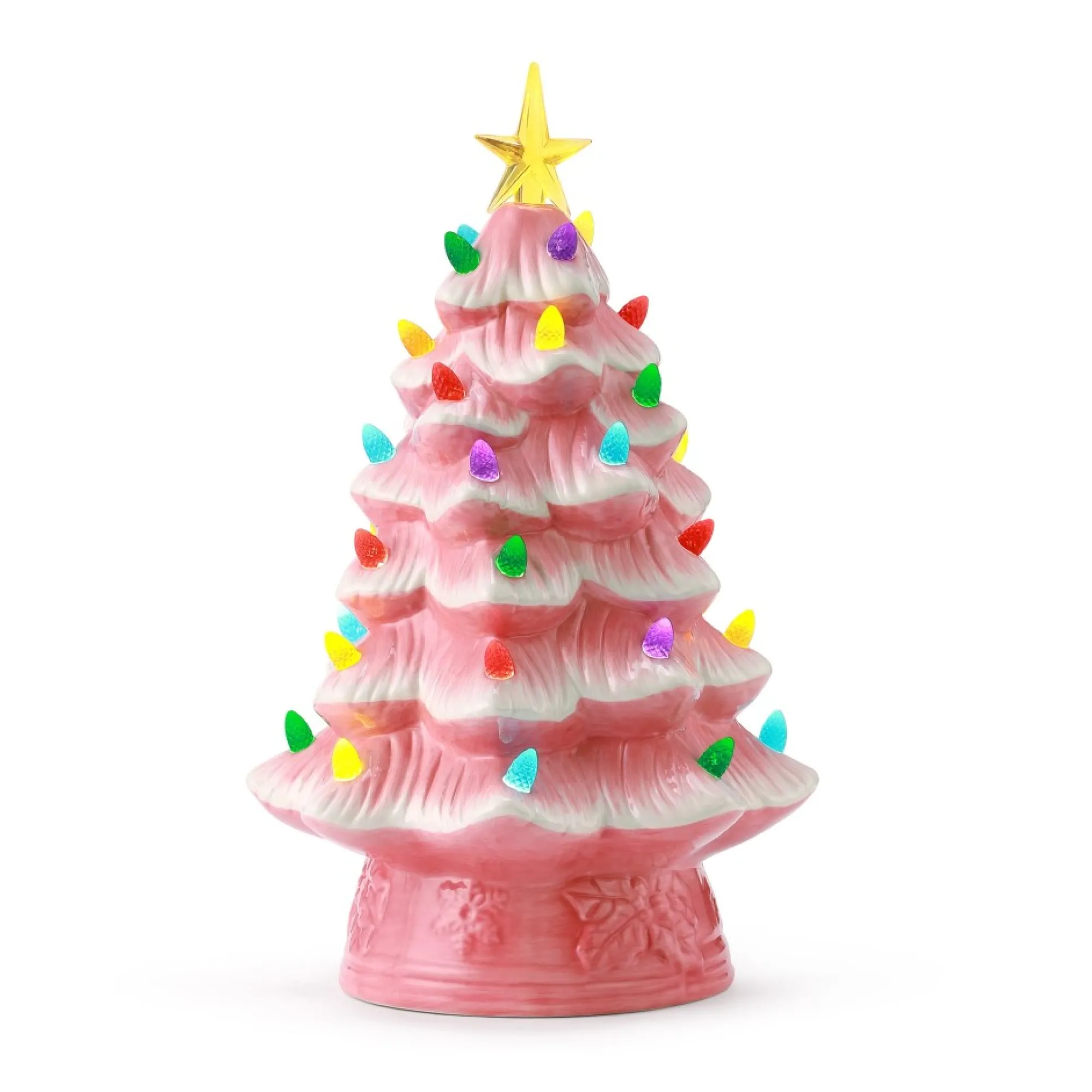 Mr. Christmas Pink Ceramic Trees>12" Nostalgic Ceramic Tree - Pink