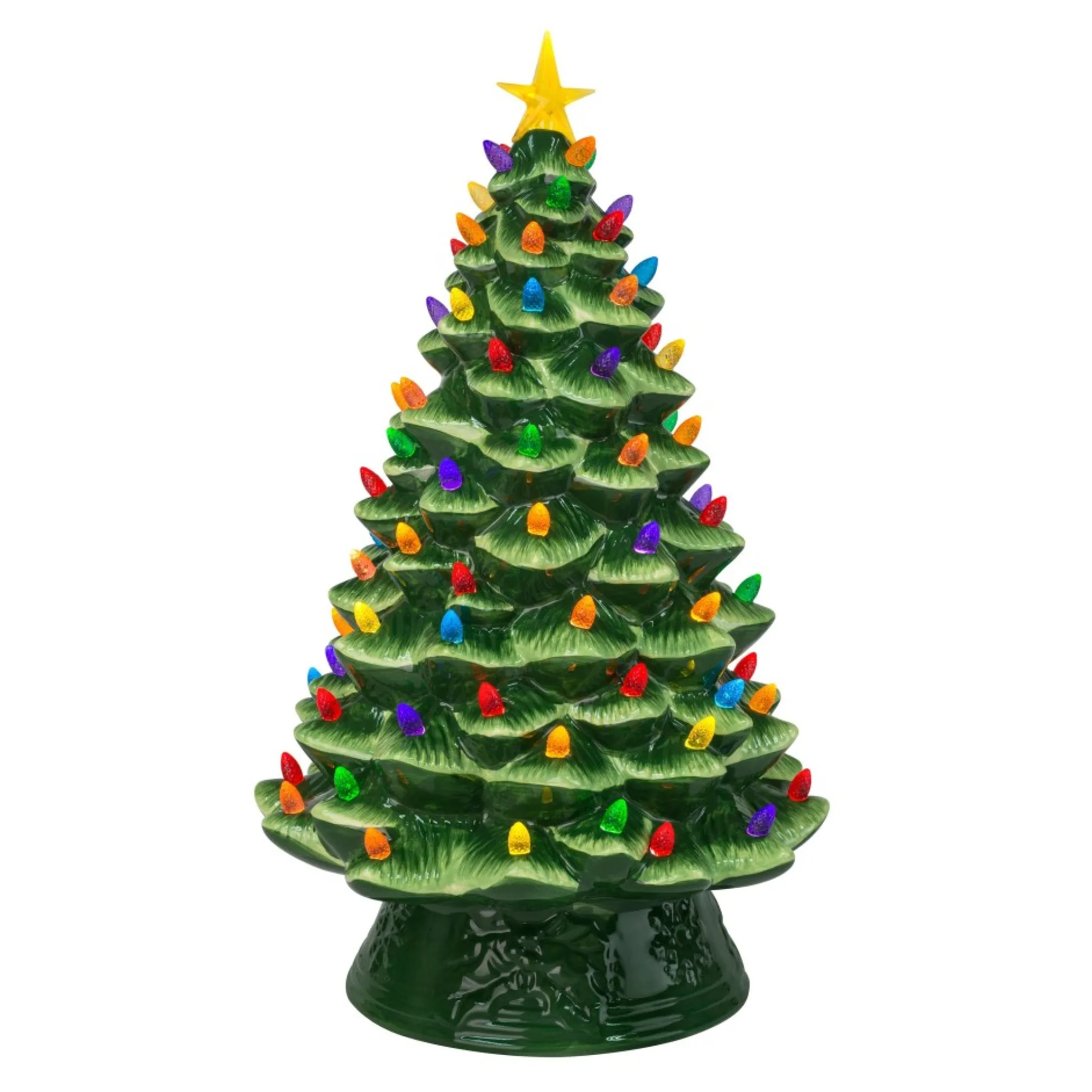 Mr. Christmas Green Ceramic Trees>18" Nostalgic Ceramic Tree - Green