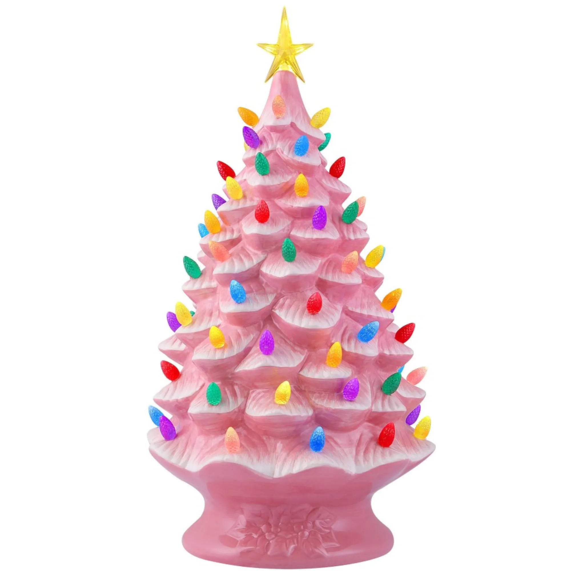 Mr. Christmas Pink Ceramic Trees>24" Nostalgic Ceramic Tree - Pink