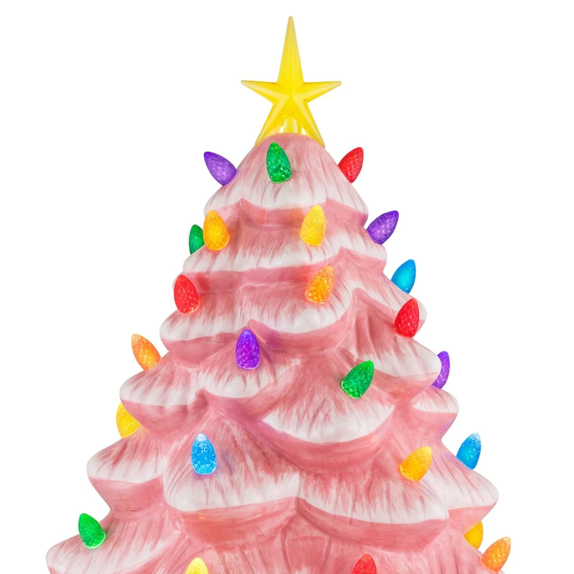 Mr. Christmas Pink Ceramic Trees>14" Nostalgic Ceramic Tree - Pink