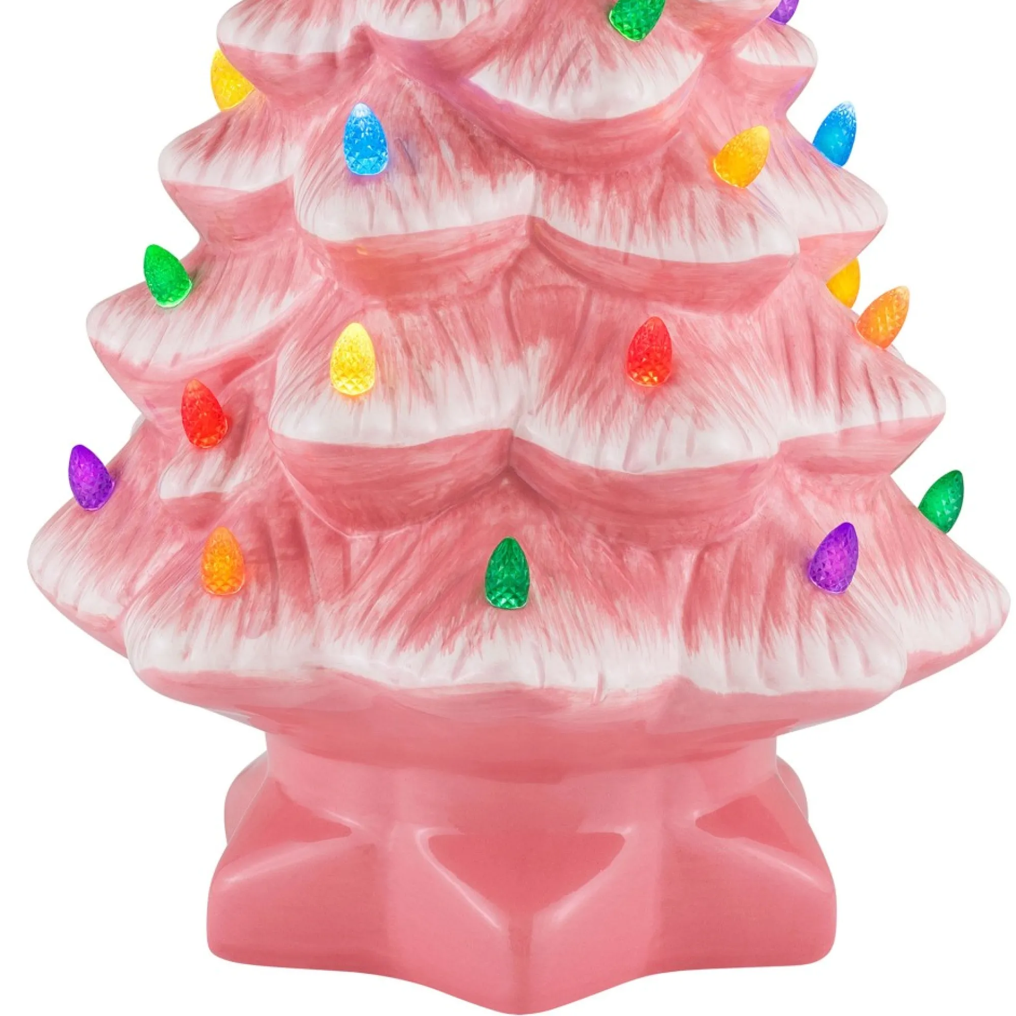 Mr. Christmas Pink Ceramic Trees>14" Nostalgic Ceramic Tree - Pink