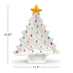 Mr. Christmas Plates & Platters></noscript>14.25'' Nostalgic Ceramic Tree Dip Platter - White