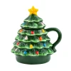 Mr. Christmas Green Ceramic Trees>6" Nostalgic Ceramic Tree Lidded Mug