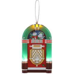 Mr. Christmas Ornaments>4.9" Retro Jukebox Ornament - Green